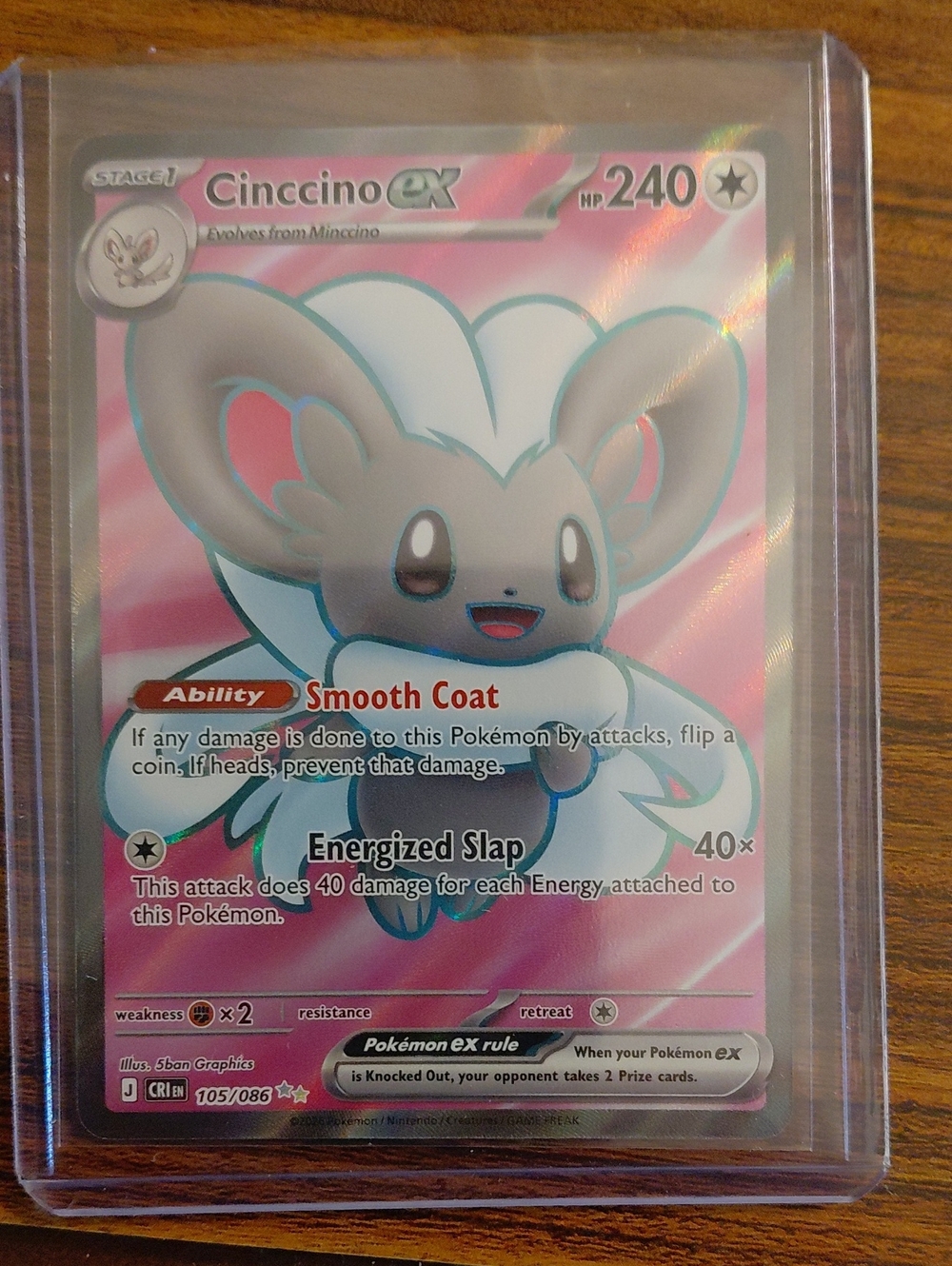 Cincinno ex Pokémon Card - Pink Holo